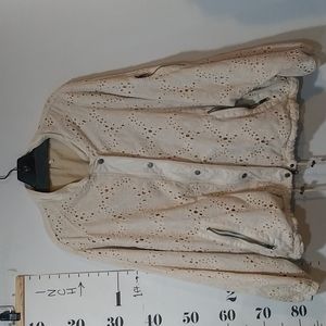 Free People Daisy Jane Eyelet bomber L